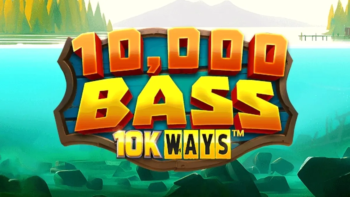 Interface visual do jogo 10,000 Big Bass 10K Ways com seus 6 cilindros