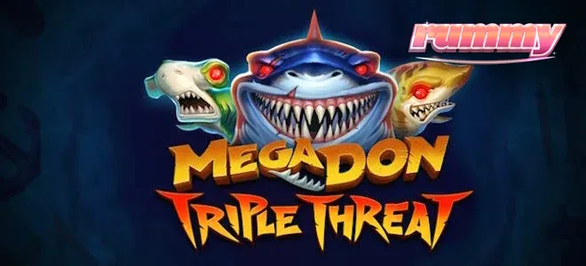Mega Don Triple Threat slot com tema de tubarões e oceano profundo